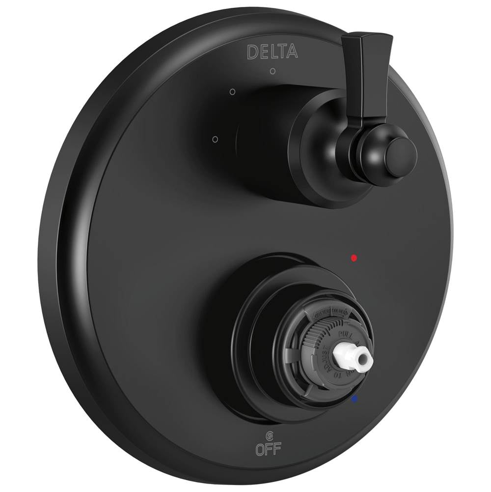 Delta Faucet - DorvalE Traditional 2-Handle Monitor 14 Series Valve Trim with 3 Setting Diverter - Matte Black