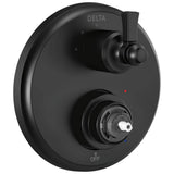 Delta Faucet - DorvalE Traditional 2-Handle Monitor 14 Series Valve Trim with 3 Setting Diverter - Matte Black