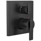 Delta Faucet - Ara Angular Modern Monitor 14 Series Valve Trim with 3-Setting Integrated Diverter - Matte Black