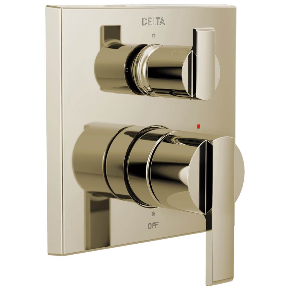 Delta Faucet - Ara Angular Modern Monitor 14 Series Valve Trim with 3-Setting Integrated Diverter - Polished Nickel