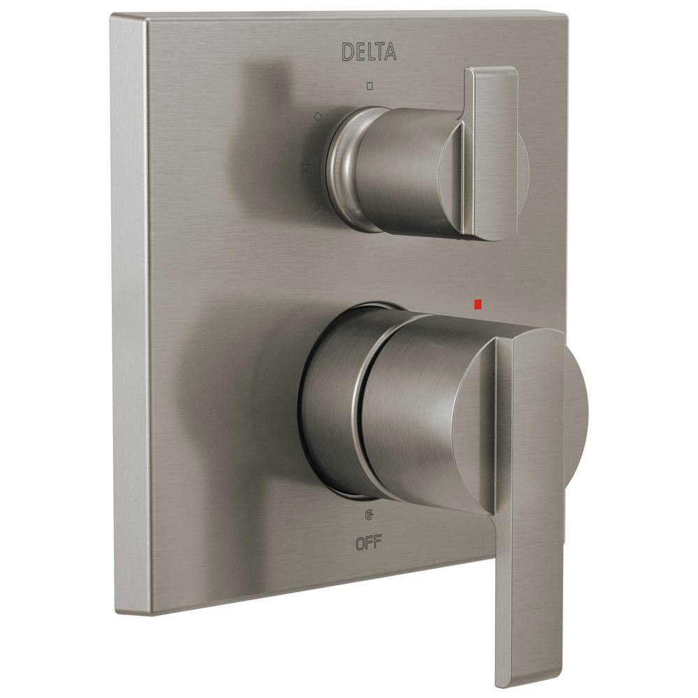 Delta Faucet - Ara Angular Modern Monitor 14 Series Valve Trim with 3-Setting Integrated Diverter - Stainless