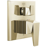 Delta Faucet - TrillianE Two-Handle Monitor 14 Series Valve Trim with 6-Setting Diverter - LumicoatÂ® Polished Nickel