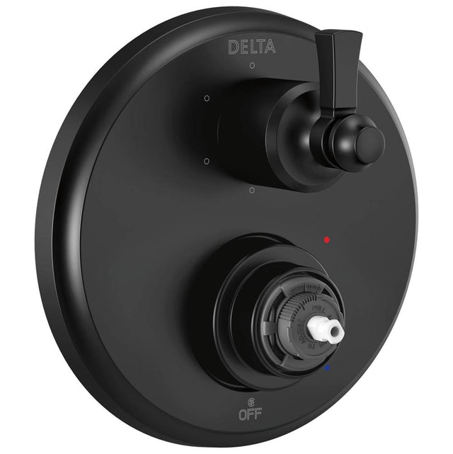 Delta Faucet - DorvalE Traditional 2-Handle Monitor 14 Series Valve Trim with 6 Setting Diverter - Matte Black
