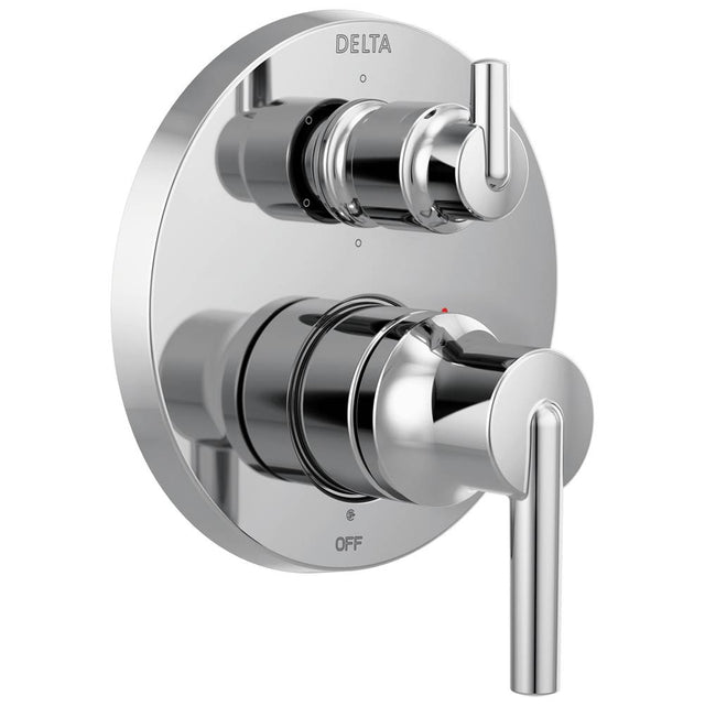 Delta Faucet - Trinsic Contemporary Two Handle Monitor 14 Series Valve Trim with 6-Setting Integrated Diverter - Chrome