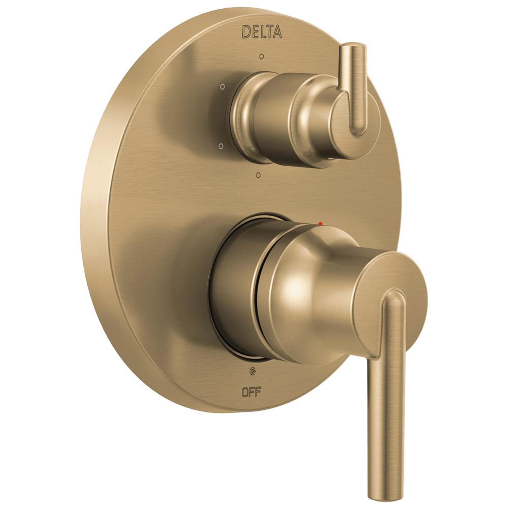 Delta Faucet - Trinsic Contemporary Monitor 14 Series Valve Trim with 6-Setting Integrated Diverter - Champagne Bronze