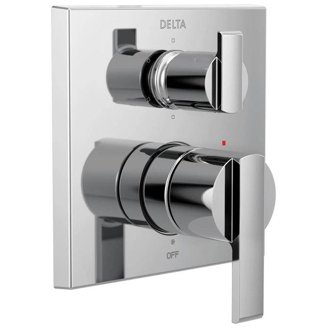 Delta Faucet - Ara Angular Modern Monitor 14 Series Valve Trim with 6-Setting Integrated Diverter - Chrome