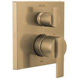 Delta Faucet - Ara Angular Modern Monitor 14 Series Valve Trim with 6-Setting Integrated Diverter - Champagne Bronze
