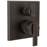 Ara Angular Modern Monitor 14 Series Valve Trim with 6-Setting Integrated Diverter