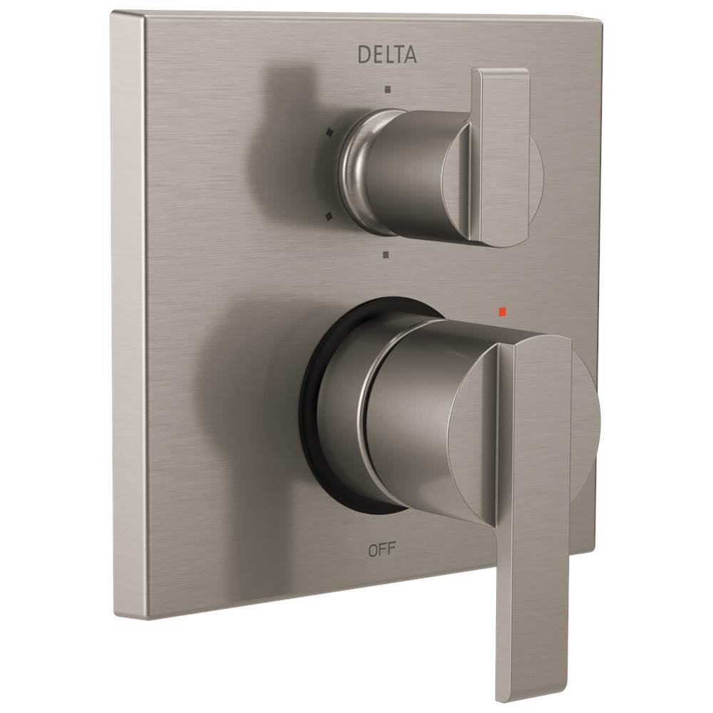 Ara Angular Modern Monitor 14 Series Valve Trim with 6-Setting Integrated Diverter