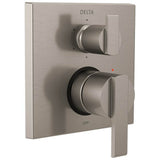 Ara Angular Modern Monitor 14 Series Valve Trim with 6-Setting Integrated Diverter