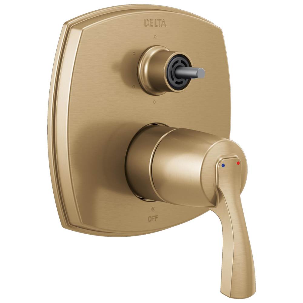 Delta Faucet - Stryke 14 Series Integrated Diverter Trim with Six Function Diverter Less Diverter Handle - Lumicoat Champagne Bronze