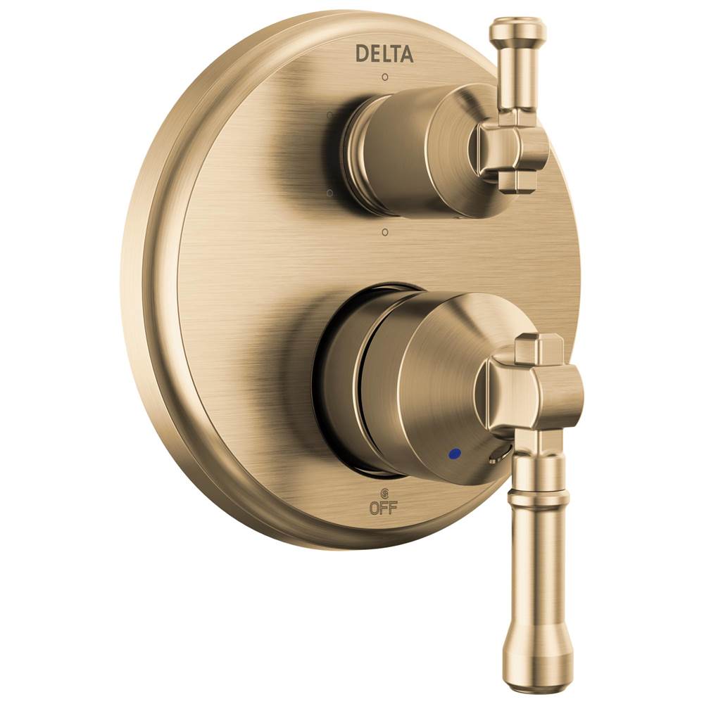 Delta Faucet - BroderickE 14 Series Integrated Diverter Trim 6-Setting - LumicoatÂ® Champagne Bronze