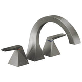 Delta Faucet - TrillianE Two-Handle Roman Tub Trim - LumicoatÂ® Black Stainless