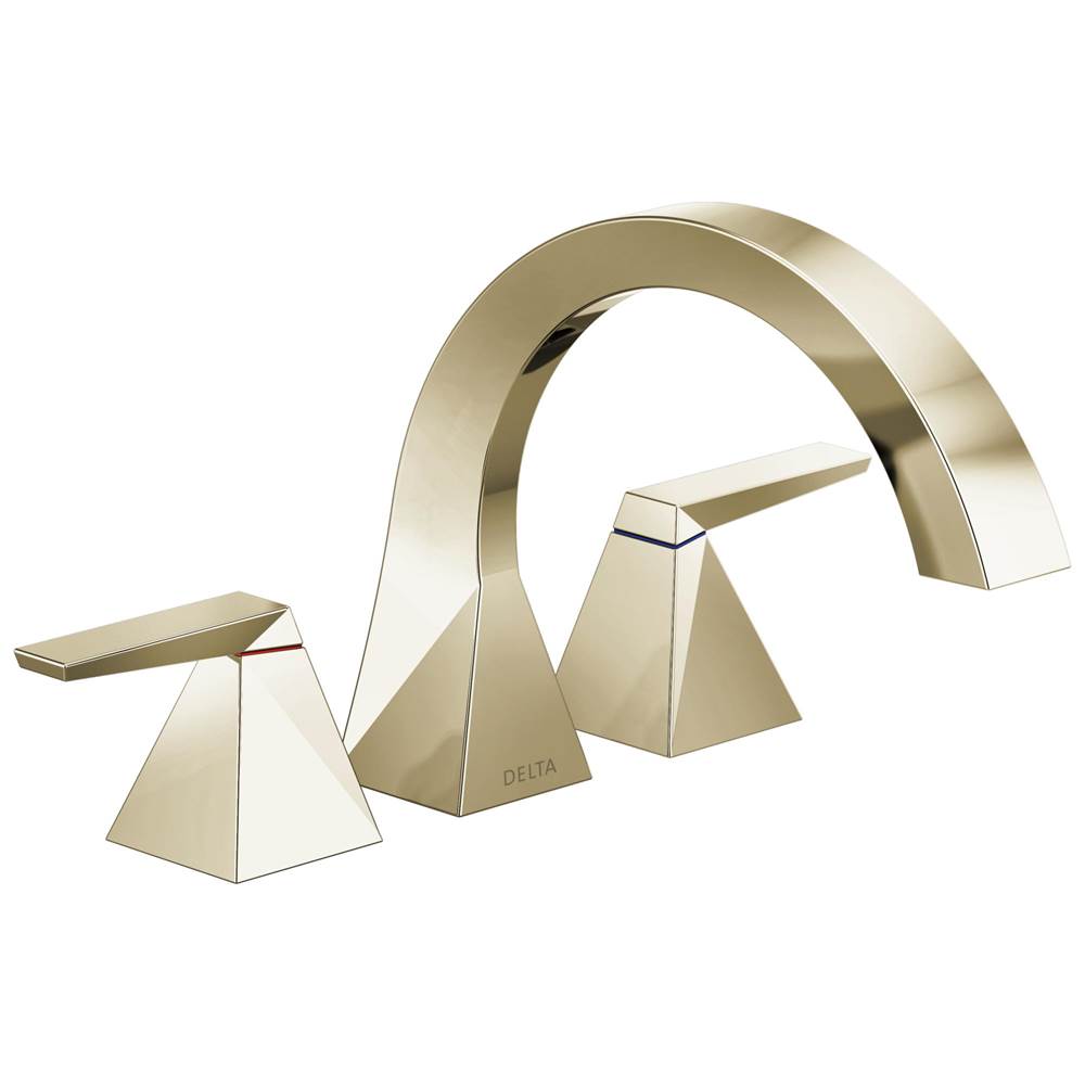 Delta Faucet - TrillianE Two-Handle Roman Tub Trim - LumicoatÂ® Polished Nickel