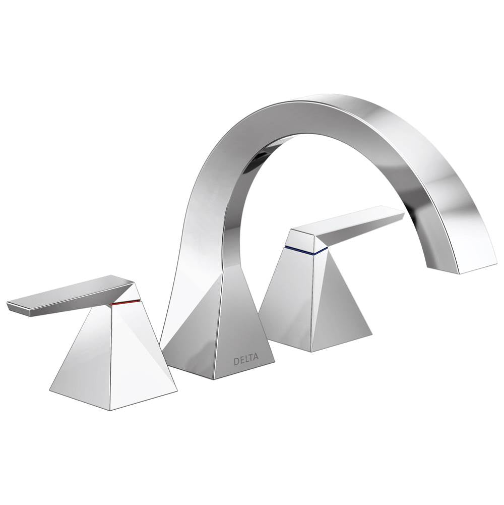 Delta Faucet - TrillianE Two-Handle Roman Tub Trim - LumicoatÂ® Chrome
