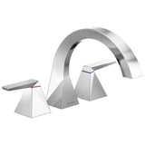 Delta Faucet - TrillianE Two-Handle Roman Tub Trim - LumicoatÂ® Chrome