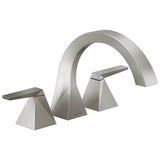 Delta Faucet - TrillianE Two-Handle Roman Tub Trim - LumicoatÂ® Stainless
