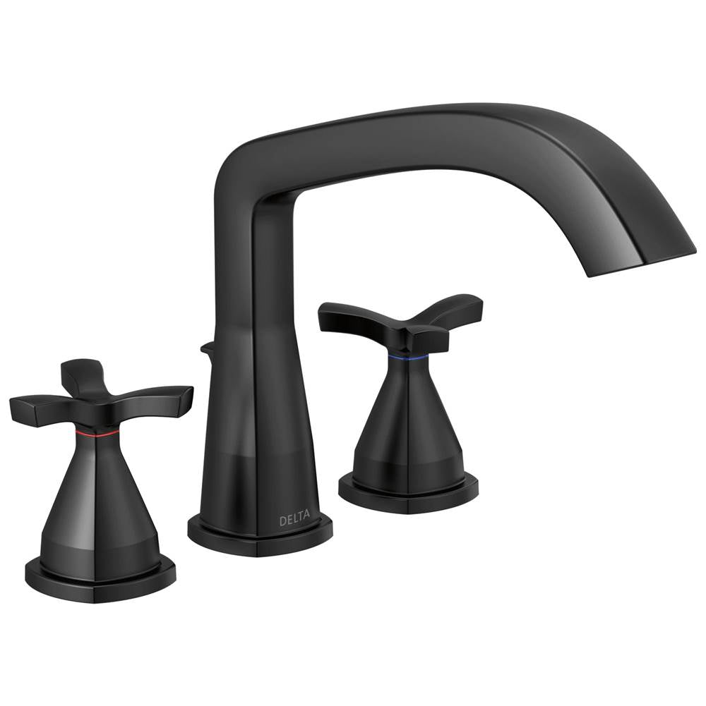 Delta Faucet - Stryke Three Hole Roman Tub Trim - Matte Black