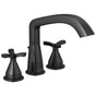 Delta Faucet - Stryke Three Hole Roman Tub Trim - Matte Black