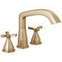 Delta Faucet - Stryke Three Hole Roman Tub Trim - Lumicoat Champagne Bronze