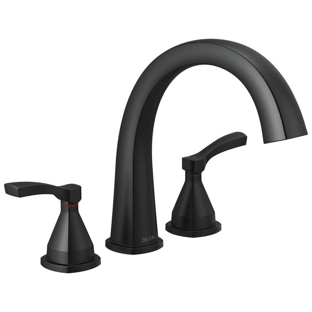 Delta Faucet - Stryke Three Hole Roman Tub Trim - Matte Black