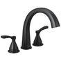 Delta Faucet - Stryke Three Hole Roman Tub Trim - Matte Black