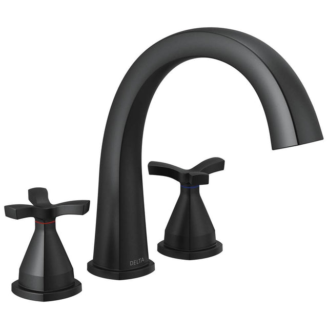 Delta Faucet - Stryke Three Hole Roman Tub Trim - Matte Black