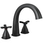 Delta Faucet - Stryke Three Hole Roman Tub Trim - Matte Black