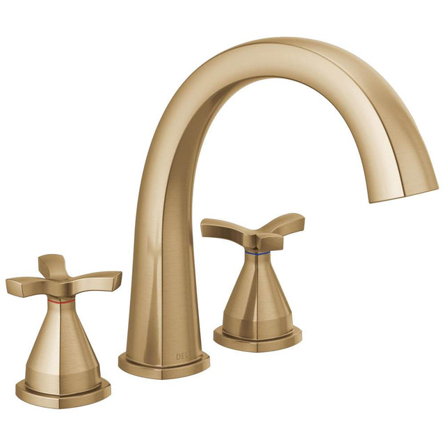 Delta Faucet - Stryke Three Hole Roman Tub Trim - Lumicoat Champagne Bronze