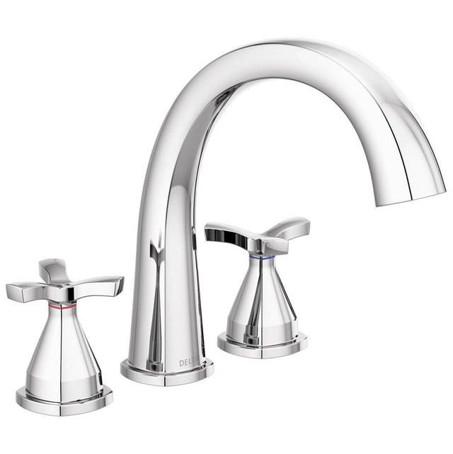 Delta Faucet - Stryke Three Hole Roman Tub Trim - Lumicoat Chrome