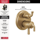 KayraE Two-Handle Monitor 17 Series Valve Trim with 3 Or 6-Setting Diverter