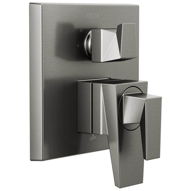 Delta Faucet - TrillianE Two-Handle Monitor 17 Series Valve Trim with 3-Setting Diverter - LumicoatÂ® Black Stainless