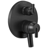Delta Faucet - Trinsic Contemporary Monitor 17 Series Valve Trim with 3-Setting Integrated Diverter - Matte Black