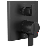 Delta Faucet - Ara Angular Modern Monitor 17 Series Valve Trim with 3-Setting Integrated Diverter - Matte Black