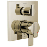 Delta Faucet - Ara Angular Modern Monitor 17 Series Valve Trim with 3-Setting Integrated Diverter - Polished Nickel