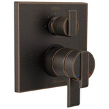 Ara Angular Modern Monitor 17 Series Valve Trim with 3-Setting Integrated Diverter