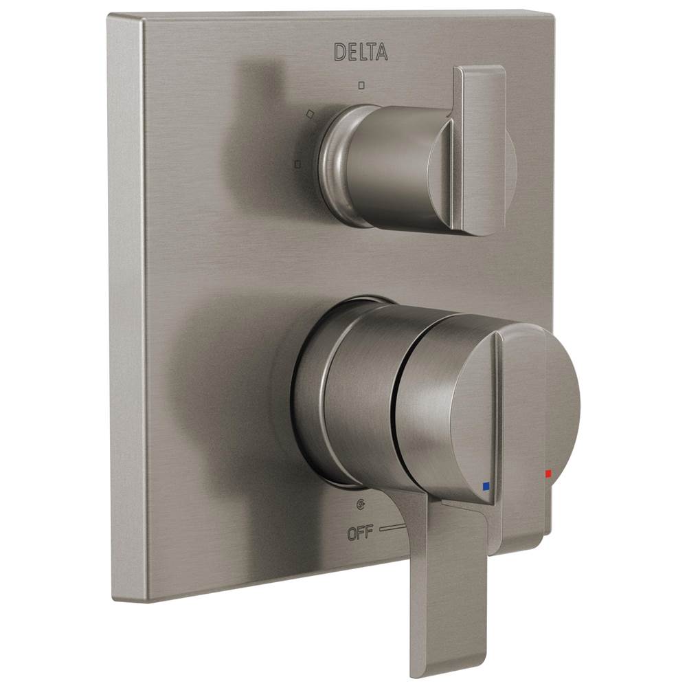 Delta Faucet - Ara Angular Modern Monitor 17 Series Valve Trim with 3-Setting Integrated Diverter - Stainless