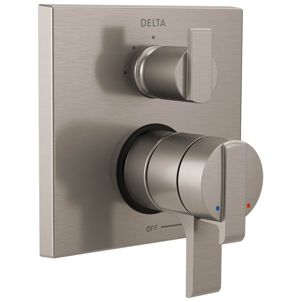 Ara Angular Modern Monitor 17 Series Valve Trim with 3-Setting Integrated Diverter