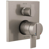 Ara Angular Modern Monitor 17 Series Valve Trim with 3-Setting Integrated Diverter