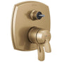 Delta Faucet - Stryke 17 Series Integrated Diverter Trim with Three Function Diverter Less Diverter Handle - Lumicoat Champagne Bronze