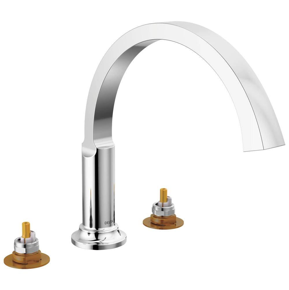 Delta Faucet - TetraE Roman Tub Trim - LumicoatÂ® Chrome