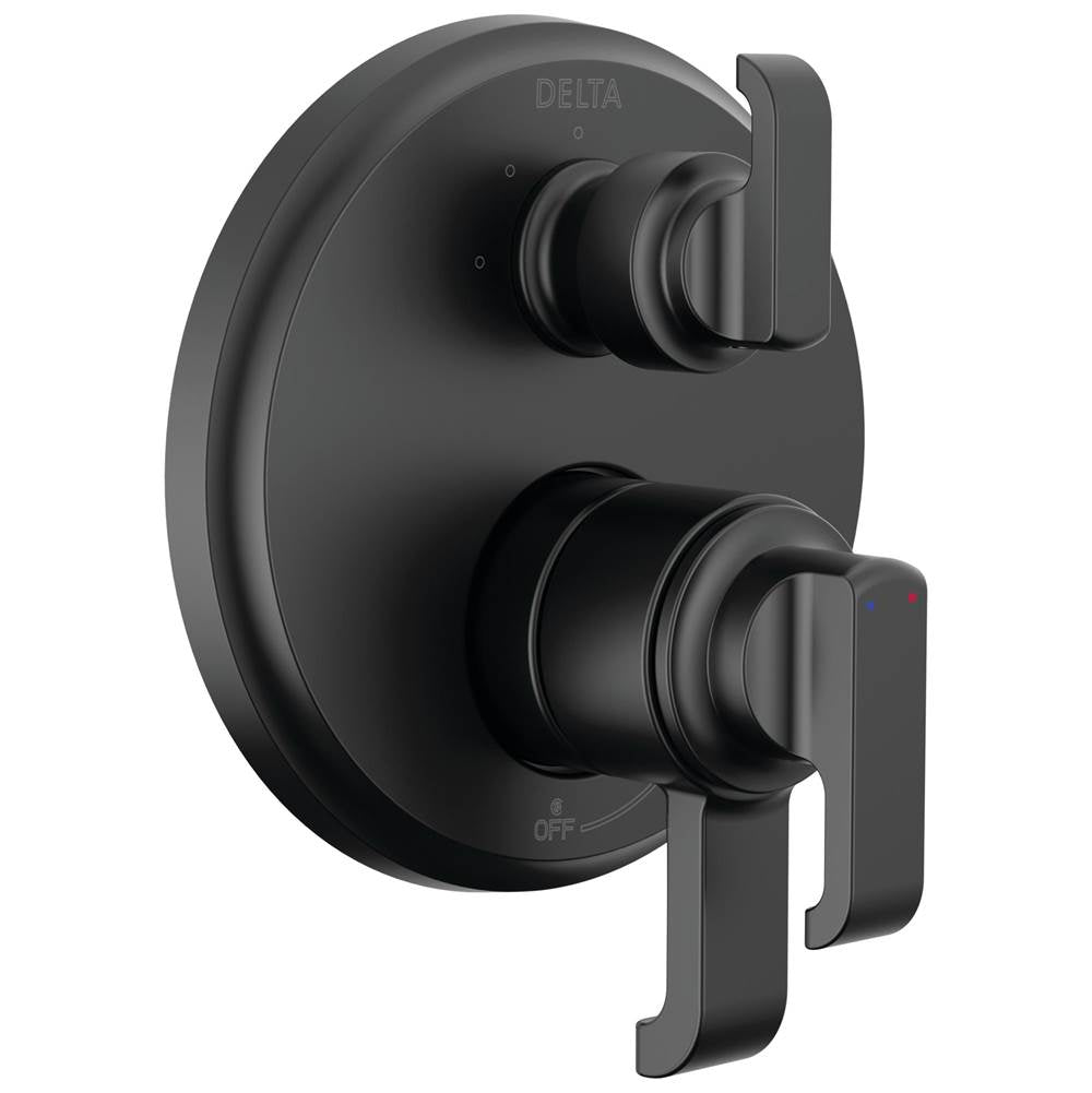 Delta Faucet - TetraE 17 Series Integrated Diverter Trim with 3-Setting - Matte Black