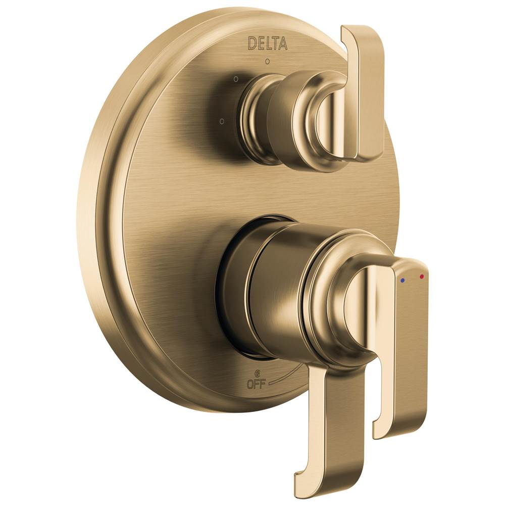 Delta Faucet - TetraE 17 Series Integrated Diverter Trim with 3-Setting - LumicoatÂ® Champagne Bronze