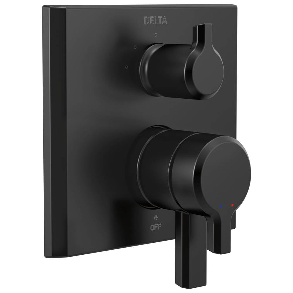 Delta Faucet - PivotalE Monitor 17 Series Valve Trim with 3-Setting Integrated Diverter - Matte Black