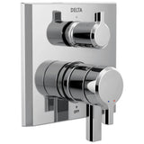 Delta Faucet - PivotalE 17 Series Integrated Diverter Trim - 3 Function Diverter - LumicoatÂ® Chrome