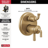 KayraE Two-Handle Monitor 17 Series Valve Trim with 3 Or 6-Setting Diverter