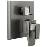 Delta Faucet - TrillianE Two-Handle Monitor 17 Series Valve Trim with 6-Setting Diverter - LumicoatÂ® Black Stainless