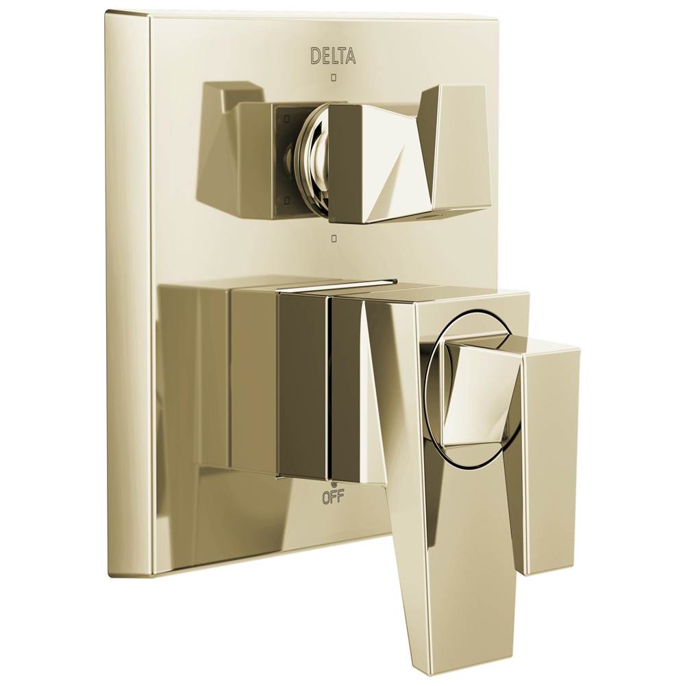 Delta Faucet - TrillianE Two-Handle Monitor 17 Series Valve Trim with 6-Setting Diverter - LumicoatÂ® Polished Nickel