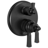 Delta Faucet - DorvalE Traditional 2-Handle Monitor 17 Series Valve Trim with 6 Setting Diverter - Matte Black