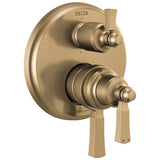 Delta Faucet - DorvalE Traditional 2-Handle Monitor 17 Series Valve Trim with 6 Setting Diverter - Champagne Bronze